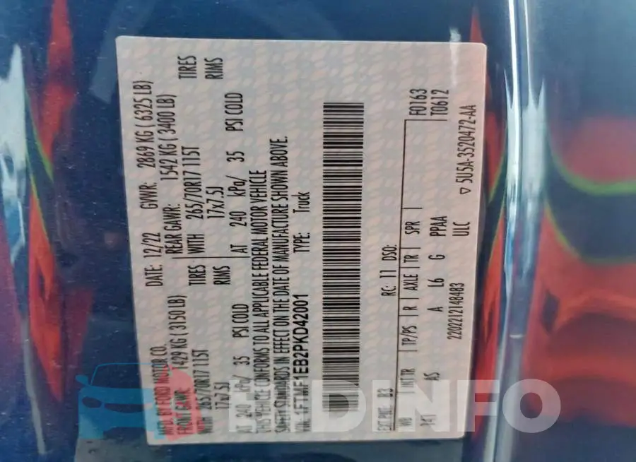 1FTMF1EB2PKD42001 Photo# 12