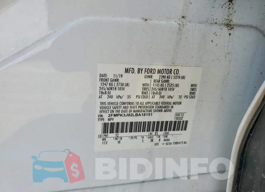 2FMPK3J92LBA18151 Photo# 12