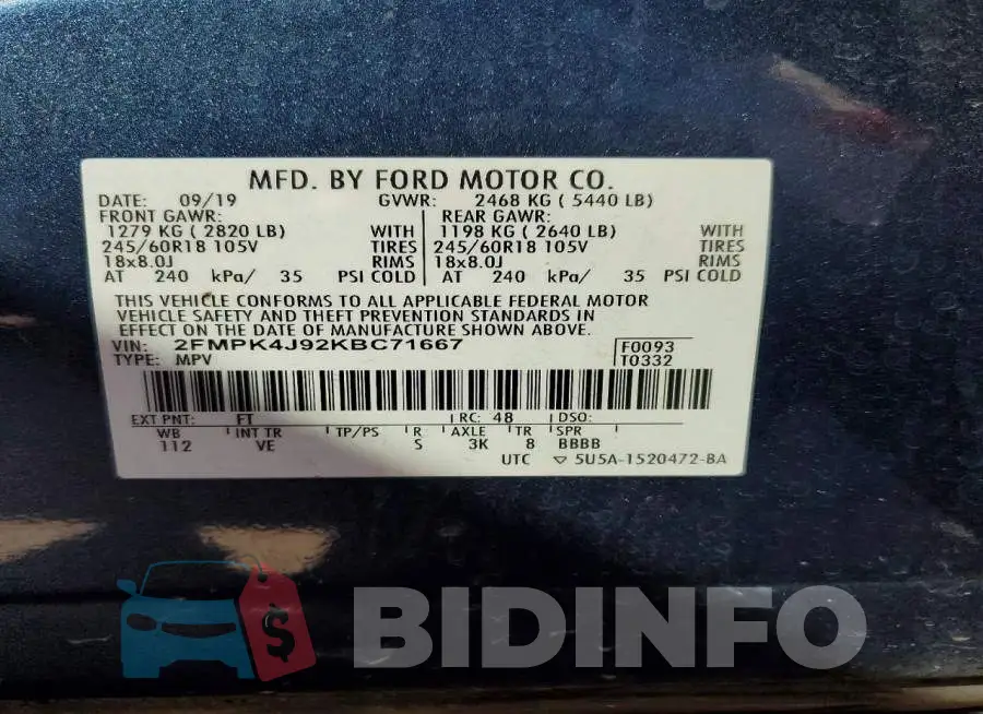 2FMPK4J92KBC71667 Photo# 13