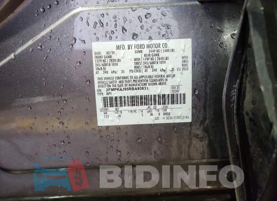 2FMPK4J95RBA93831 Photo# 13