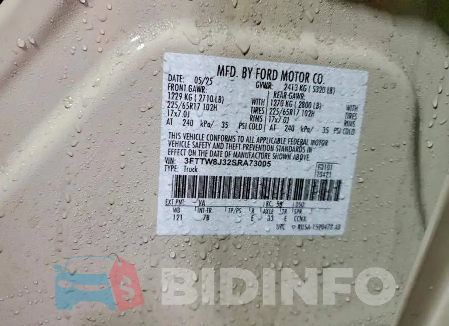 3FTTW8J32SRA73005 Photo# 12