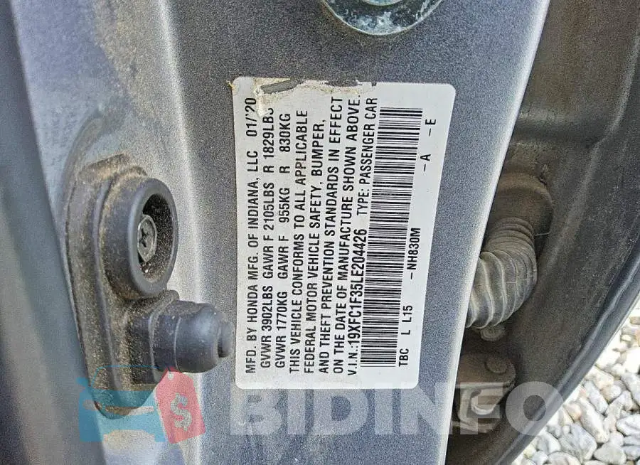 19XFC1F35LE204426 Photo# 13