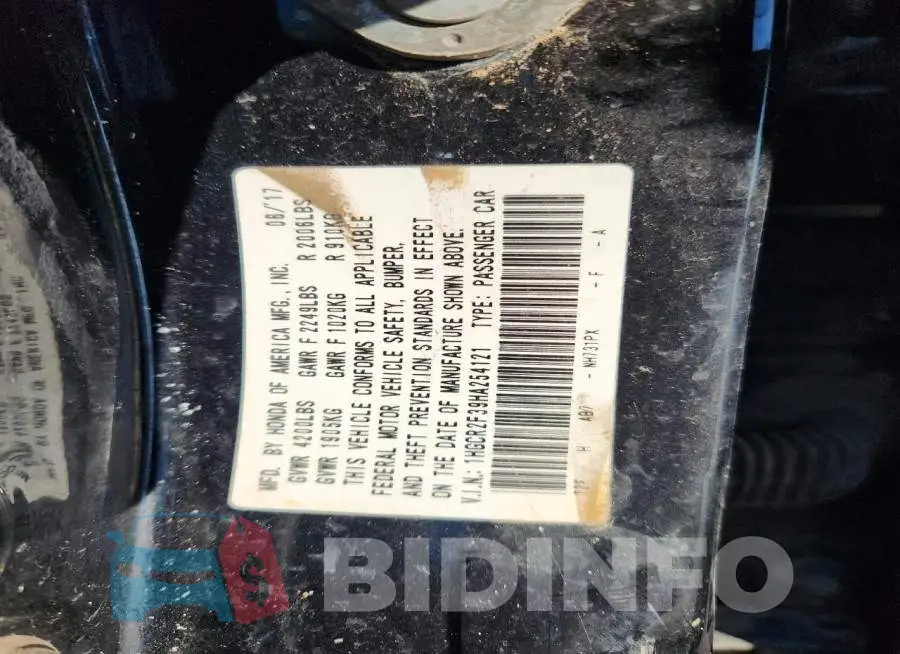 1HGCR2F39HA254121 Photo# 12