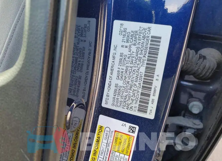 1HGCV1F12JA120917 Photo# 13