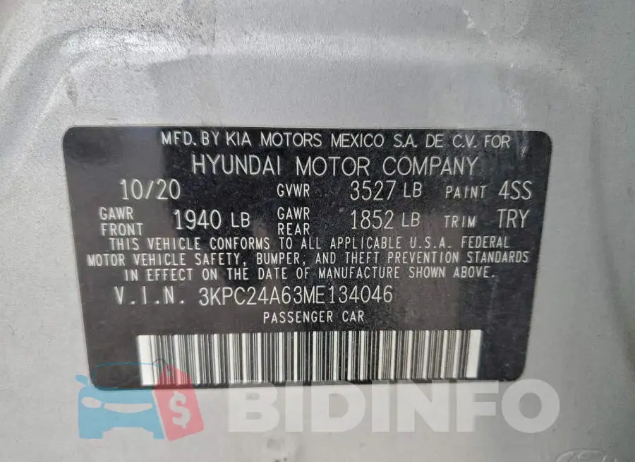 3KPC24A63ME134046 Photo# 12