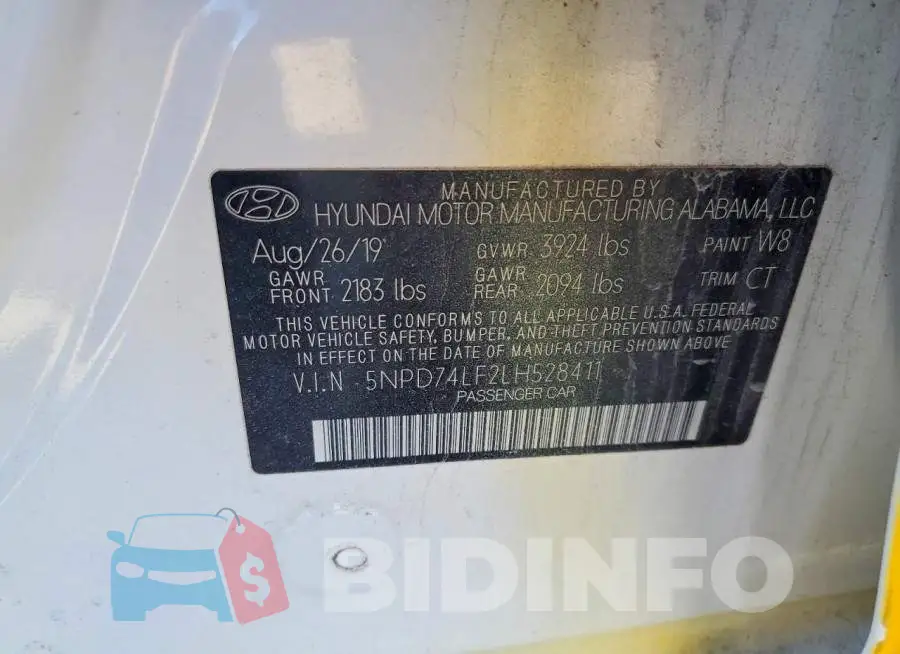 5NPD74LF2LH528411 Photo# 12