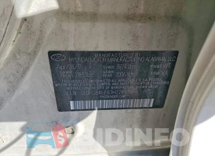 5NPD84LF8JH224915 Photo# 12