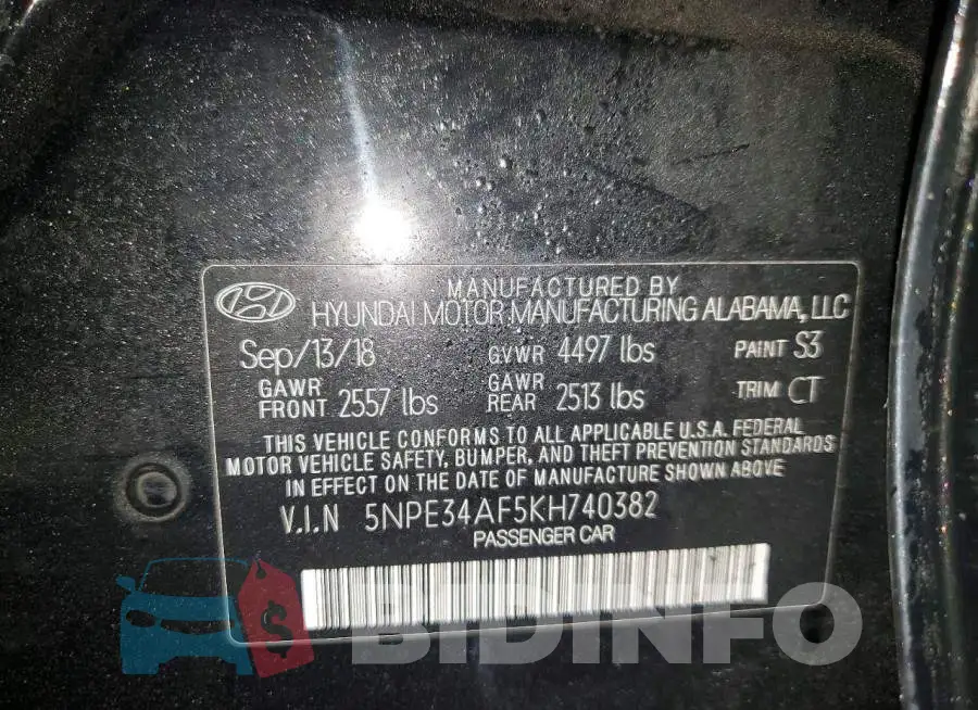5NPE34AF5KH740382 Photo# 12