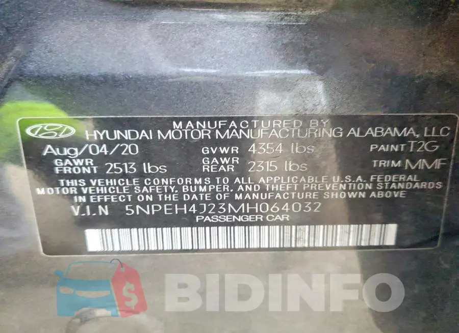5NPEH4J23MH064032 Photo# 12