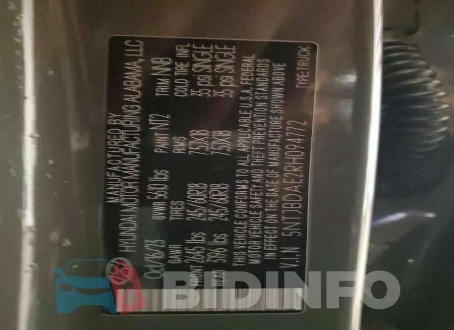 5NTJBDAE2RH094772 Photo# 13