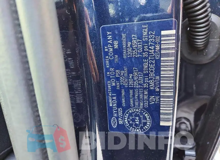 KM8JBCDE2TU447332 Photo# 13