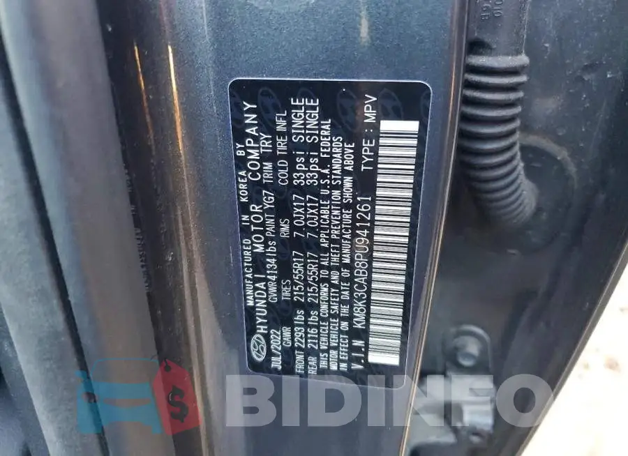 KM8K3CAB8PU941261 Photo# 12
