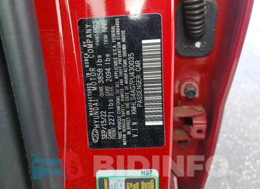 KMHLS4AG7PU430035 Photo# 12