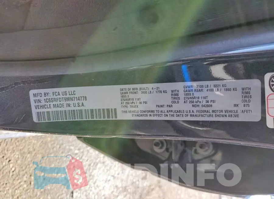 1C6SRFDT9MN714778 Photo# 13