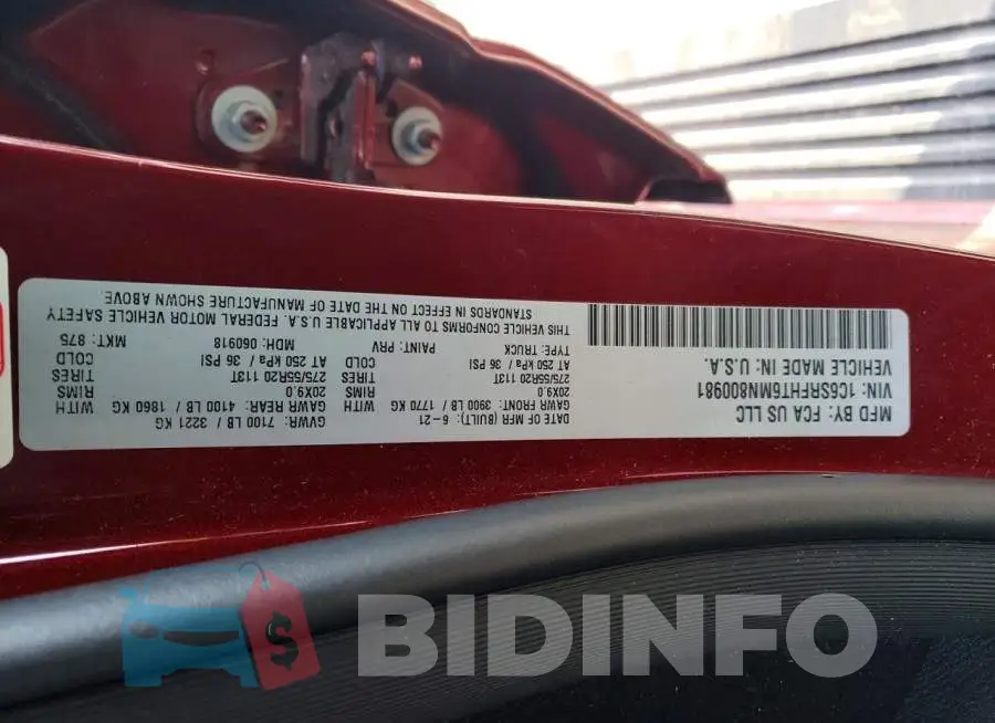 1C6SRFHT6MN800981 Photo# 12