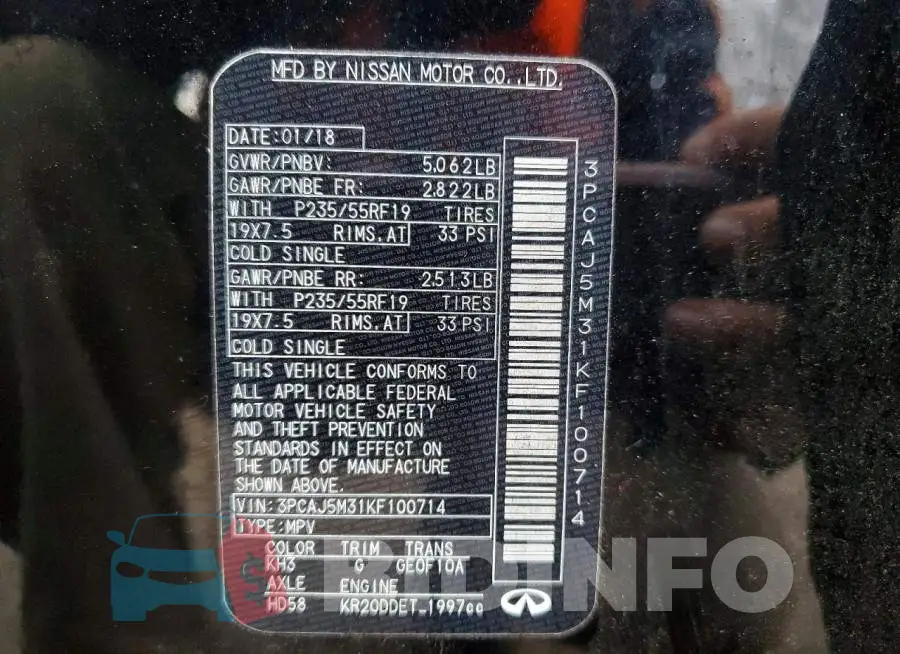 3PCAJ5M31KF100714 Photo# 11