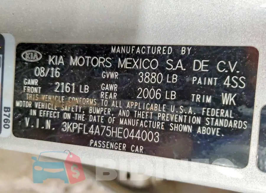 3KPFL4A75HE044003 Photo# 13