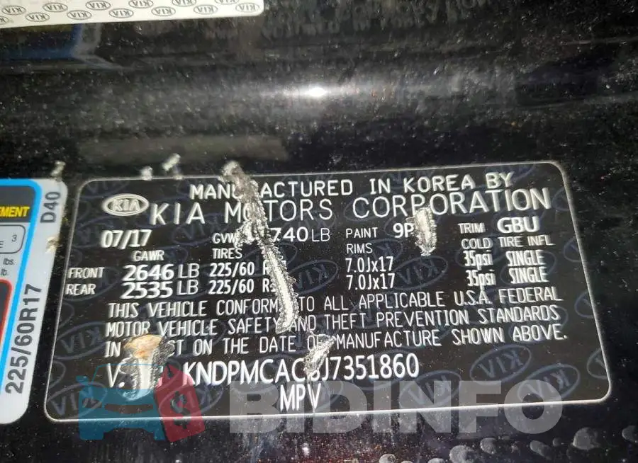 KNDPMCAC8J7351860 Photo# 13