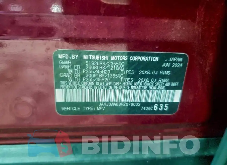 JA4J3WA88RZ078032 Photo# 13
