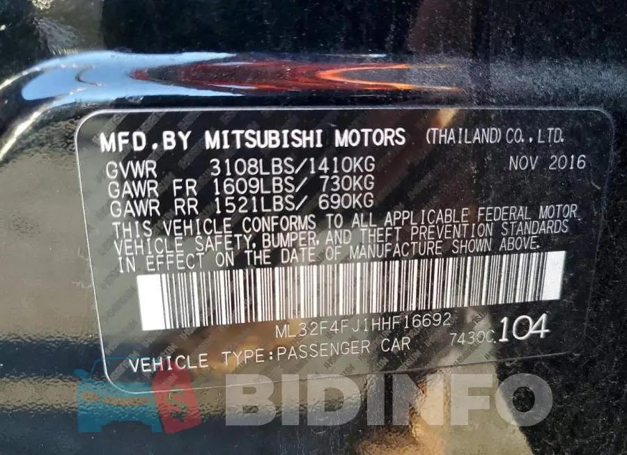 ML32F4FJ1HHF16692 Photo# 12