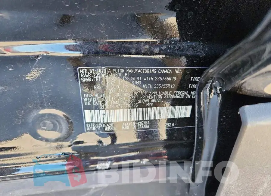 2T3C1RFV7SC330736 Photo# 13