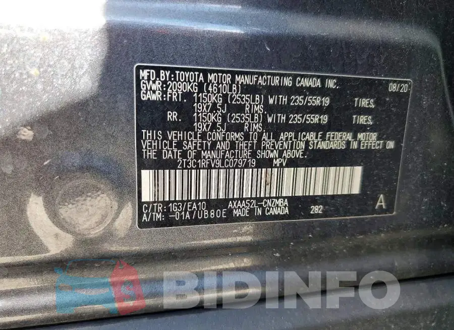 2T3C1RFV9LC079719 Photo# 13
