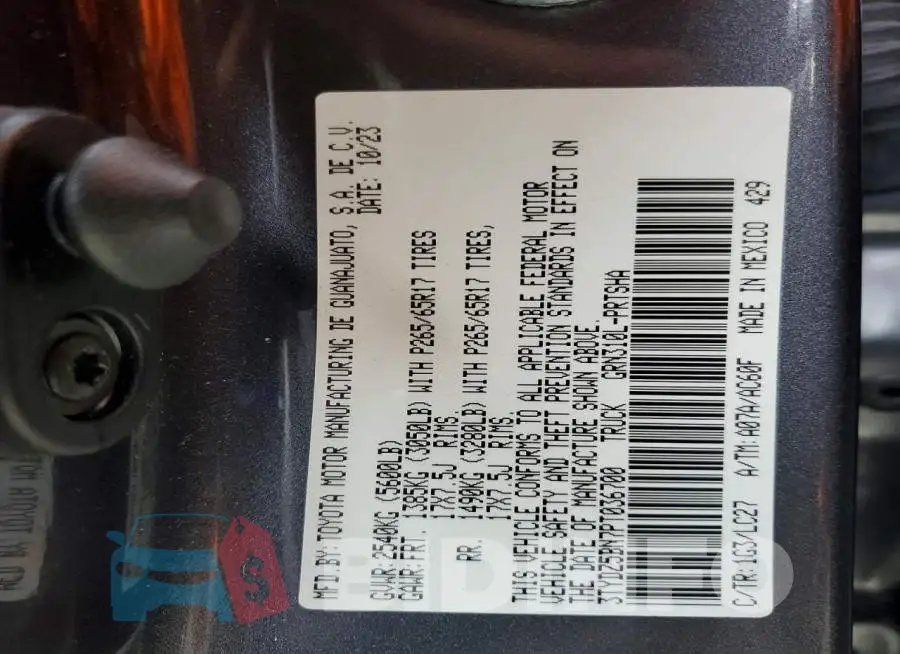 3TYDZ5BN7PT036700 Photo# 12