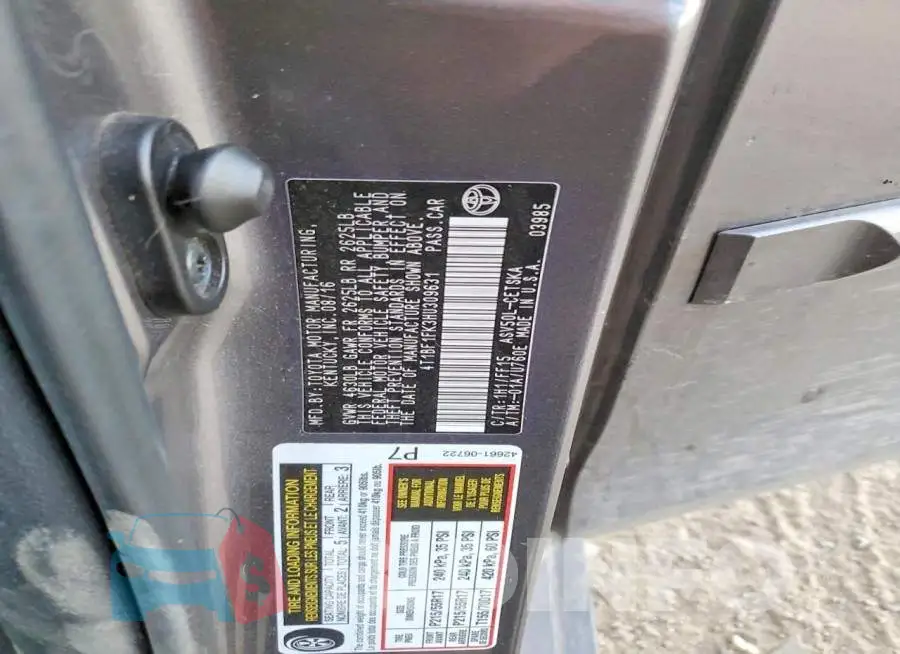 4T1BF1FK3HU309631 Photo# 13