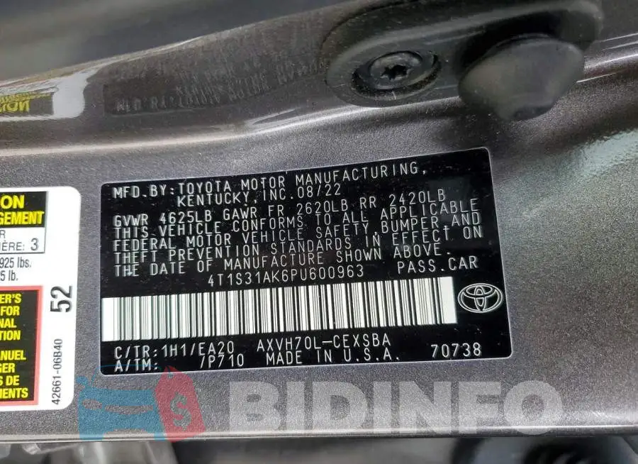 4T1S31AK6PU600963 Photo# 12