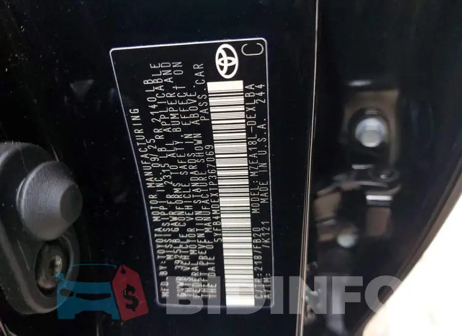 5YFB4MDEXTP367069 Photo# 12