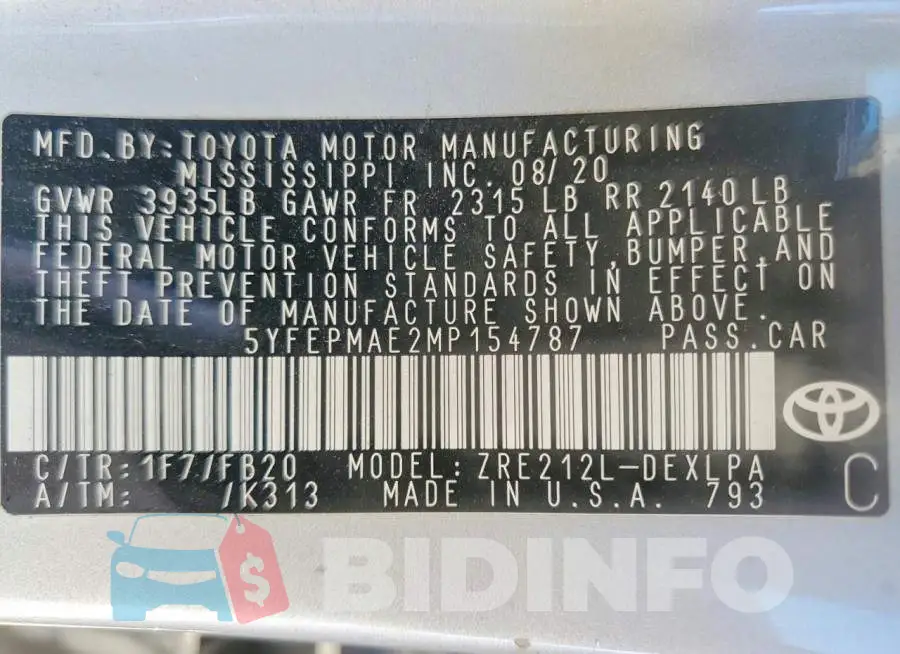 5YFEPMAE2MP154787 Photo# 12