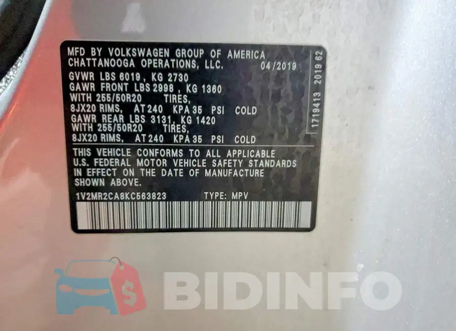 1V2MR2CA8KC563823 Photo# 13