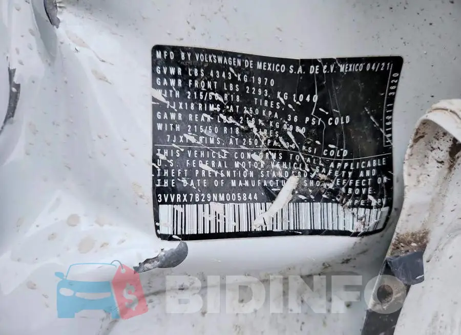 3VVRX7B29NM005844 Photo# 12