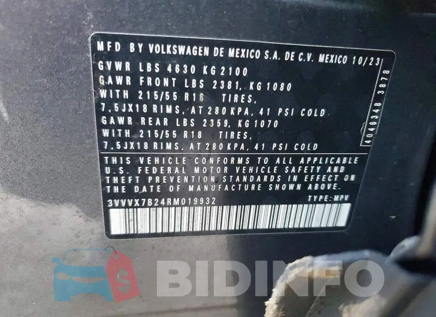 3VVVX7B24RM019932 Photo# 13