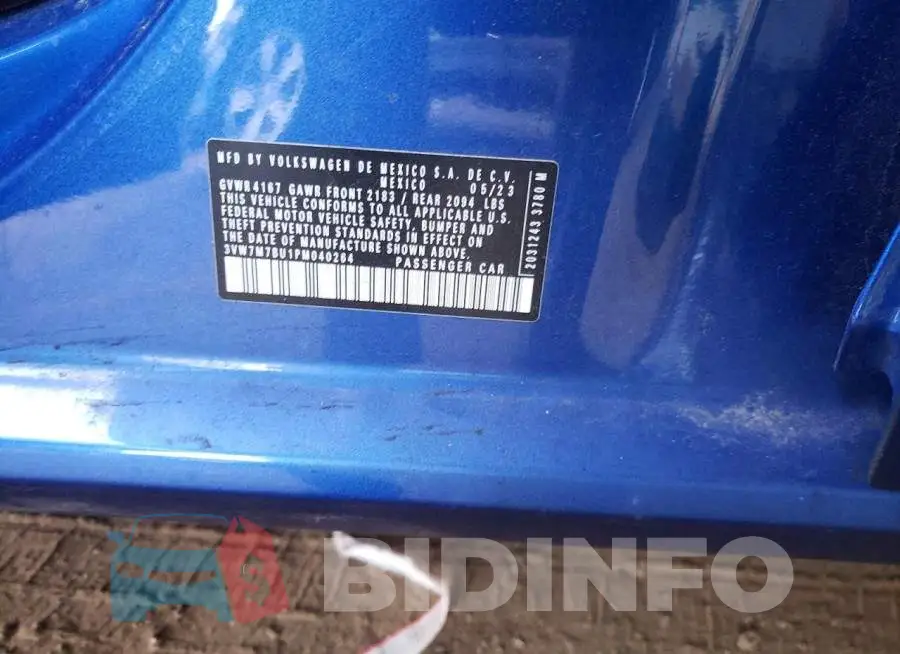 3VW7M7BU1PM040264 Photo# 12