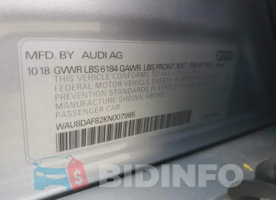 WAU8DAF82KN007965 Photo# 12