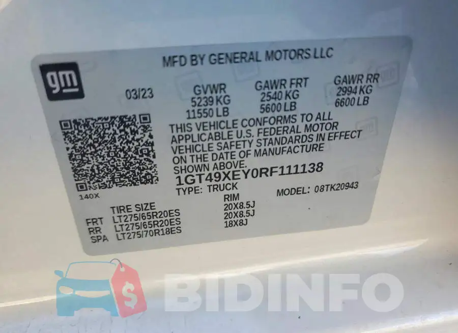 1GT49XEY0RF111138 Photo# 12
