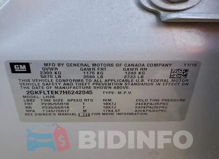 2GKFLTEK7H6242045 Photo# 13