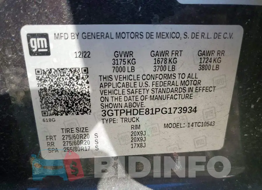 3GTPHDE81PG173934 Photo# 13