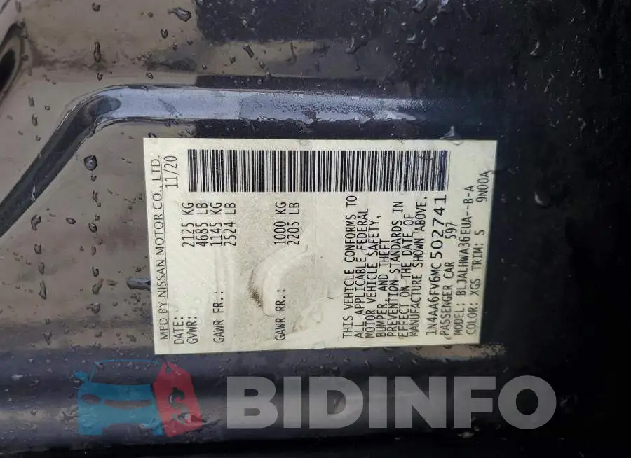 1N4AA6FV6MC502741 Photo# 12