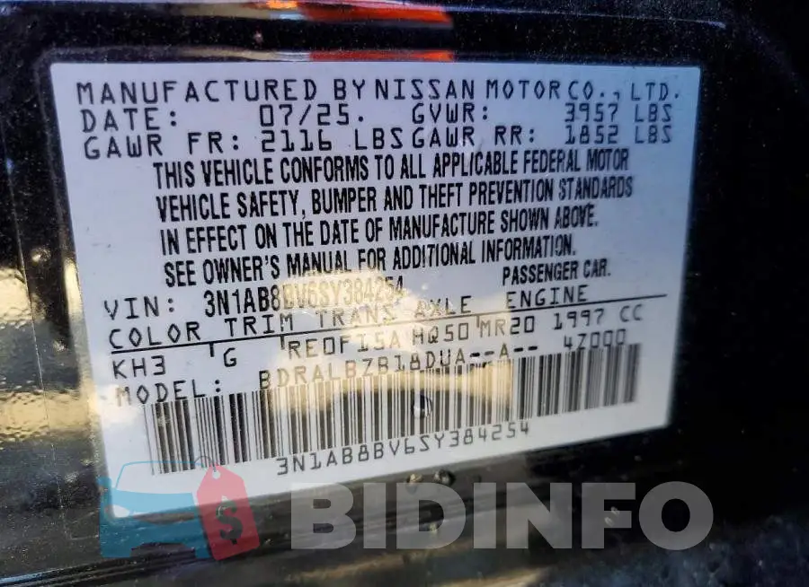 3N1AB8BV6SY384254 Photo# 12
