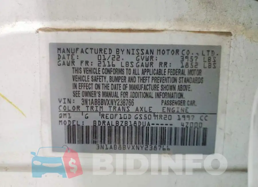 3N1AB8BVXNY238766 Photo# 12