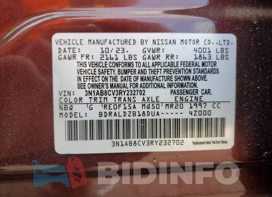 3N1AB8CV3RY232702 Photo# 12