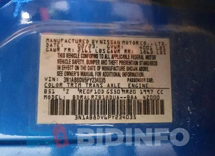3N1AB8DV6PY234035 Photo# 13