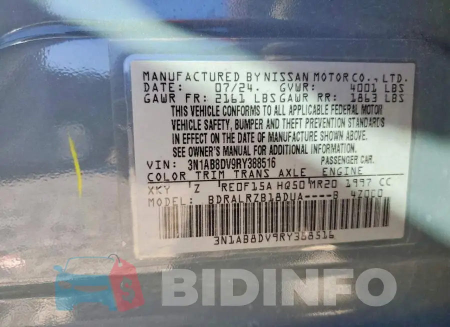 3N1AB8DV9RY388516 Photo# 12