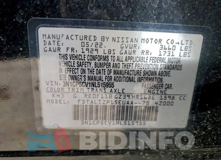 3N1CP5CV1NL515955 Photo# 14