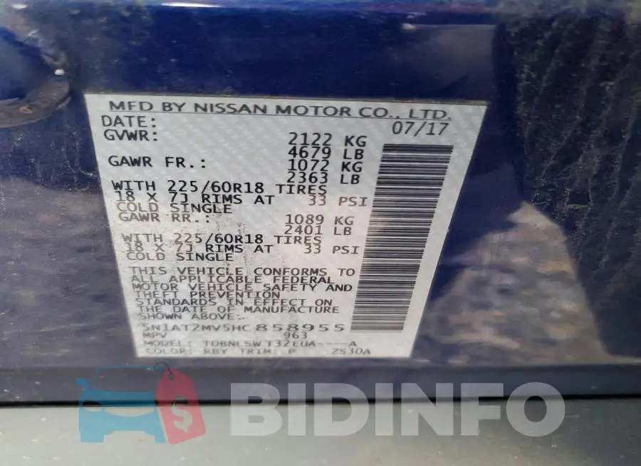 5N1AT2MV5HC858955 Photo# 11