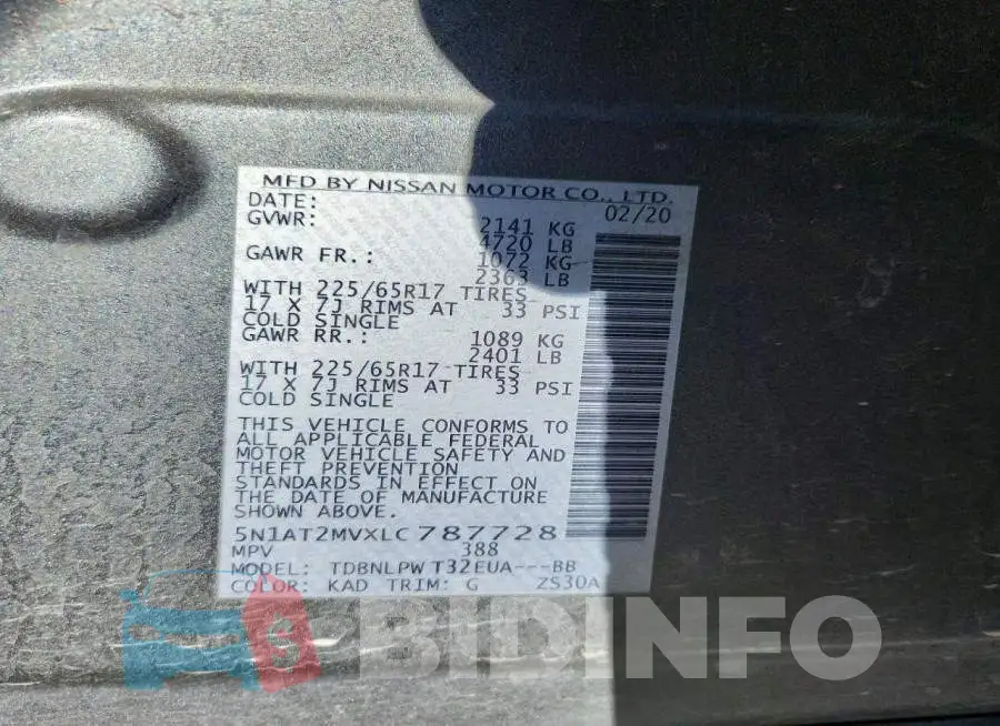 5N1AT2MVXLC787728 Photo# 13