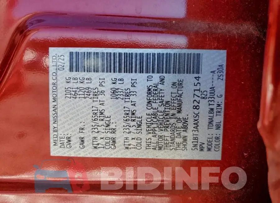 5N1BT3AAXSC827154 Photo# 13