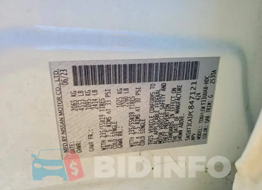5N1BT3CA1PC847121 Photo# 12